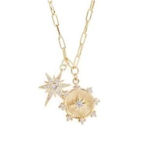 Jennifer Miller Sun & Starburst Charm Necklace